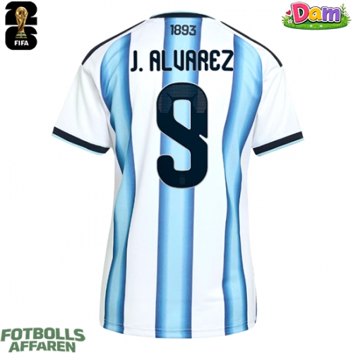 Argentina Julian Alvarez #9 Hemmatröja Kvinnor VM 2026 Kortärmad